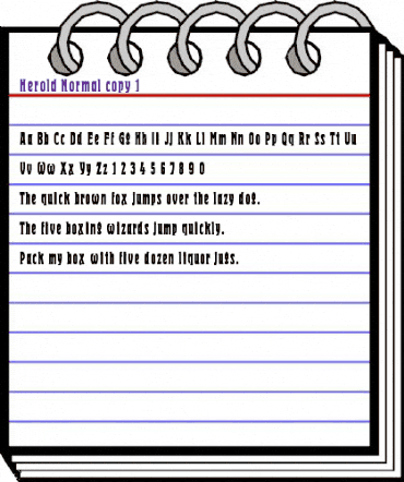 Herold Normal animated font preview