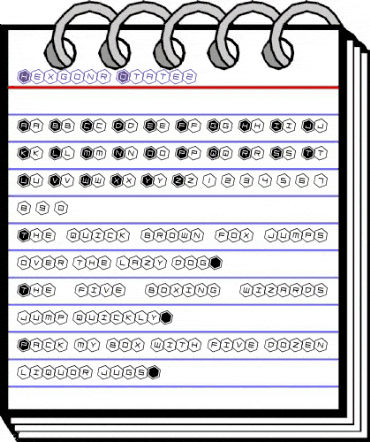 HEX:gon Rotated 2 Regular animated font preview