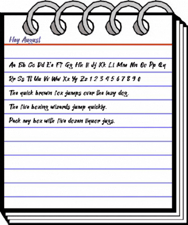 Hey August Regular animated font preview Hey August Regular animated font preview