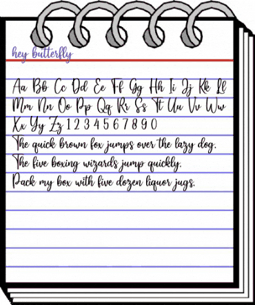 hey butterfly Regular animated font preview hey butterfly Regular animated font preview