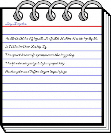 Hey Keysha Regular animated font preview