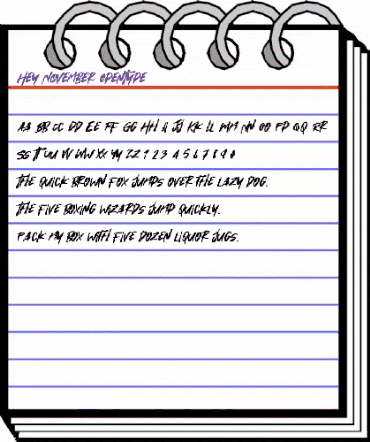 Hey November Regular animated font preview