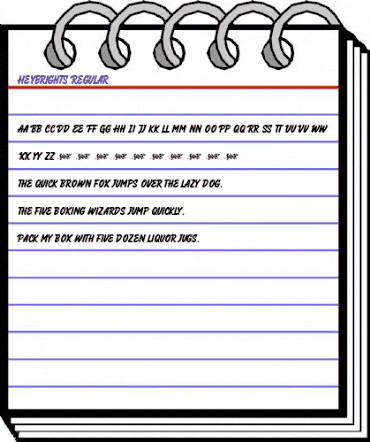 HeyBrights Regular animated font preview