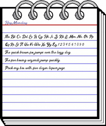 Hey Monday Regular animated font preview