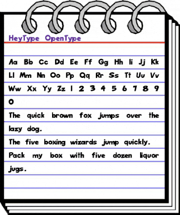 HeyType Regular animated font preview