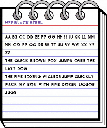 HFF Black Steel Regular animated font preview