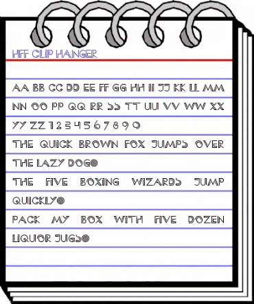 HFF Clip Hanger Regular animated font preview