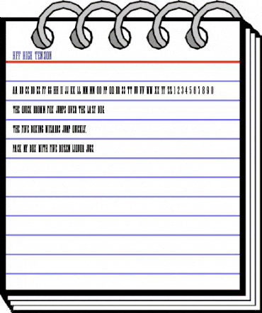 HFF High Tension Regular animated font preview