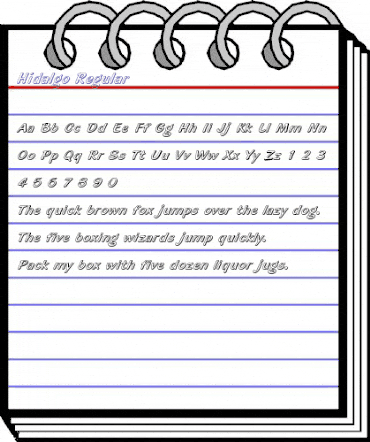 Hidalgo Regular animated font preview Hidalgo Regular animated font preview