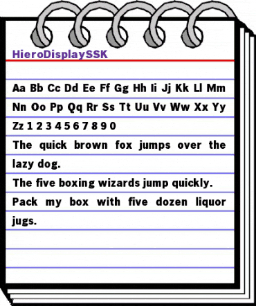 HieroDisplaySSK Regular animated font preview HieroDisplaySSK Regular animated font preview