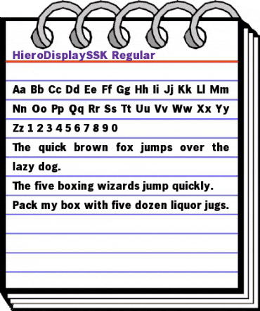 HieroDisplaySSK Regular animated font preview HieroDisplaySSK Regular animated font preview