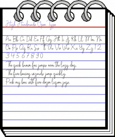 High Handmade Regular animated font preview High Handmade Regular animated font preview