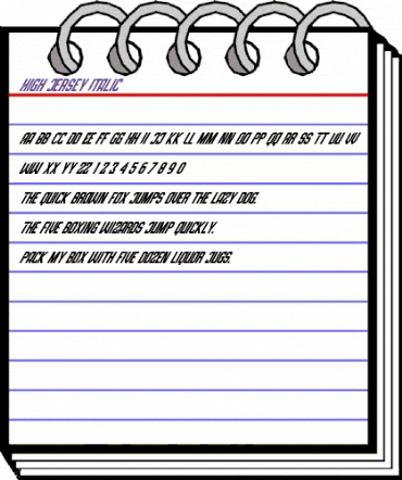 High Jersey Italic animated font preview High Jersey Italic animated font preview