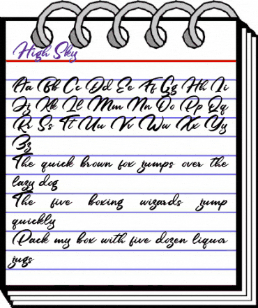 High Sky Regular animated font preview