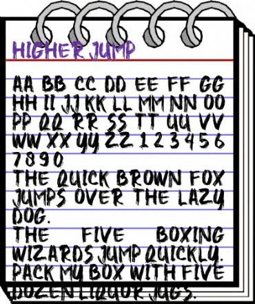 Higher Jump Regular animated font preview