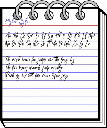 Higher Style Regular animated font preview Higher Style Regular animated font preview