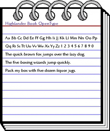ITC Highlander Book animated font preview ITC Highlander Book animated font preview