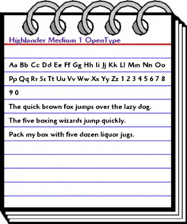 ITC Highlander Medium animated font preview ITC Highlander Medium animated font preview