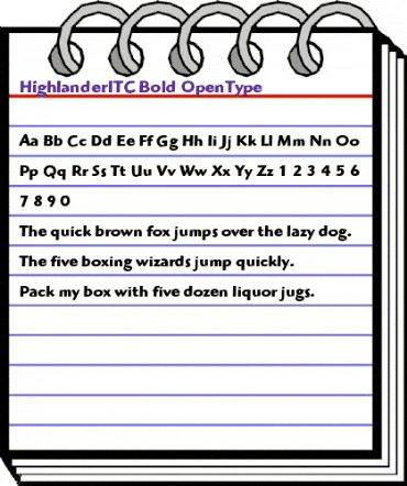 Highlander ITC Bold animated font preview Highlander ITC Bold animated font preview