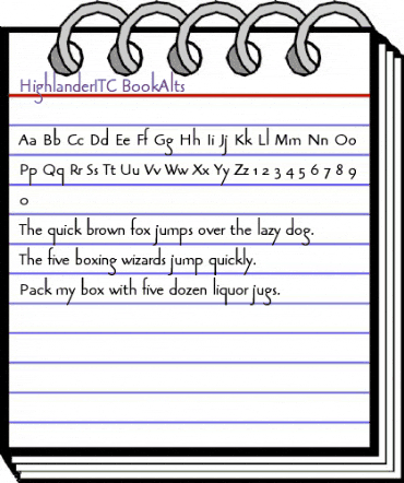 HighlanderITC Book animated font preview HighlanderITC Book animated font preview