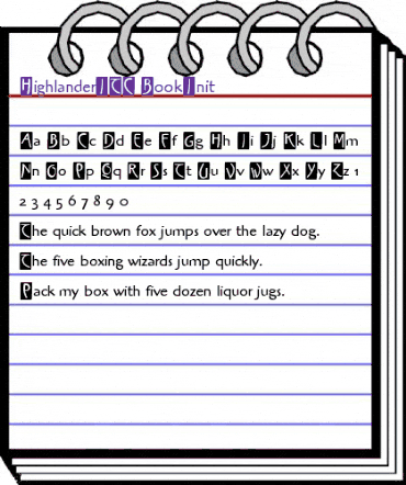 HighlanderITC Book animated font preview HighlanderITC Book animated font preview
