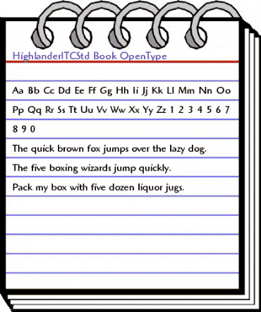 Highlander ITC Std Book animated font preview Highlander ITC Std Book animated font preview