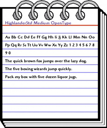 ITC Highlander Std Medium animated font preview ITC Highlander Std Medium animated font preview