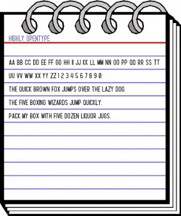 Highly Regular animated font preview