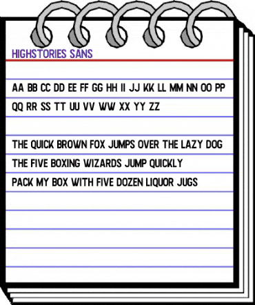 Highstories Sans Regular animated font preview