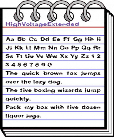 HighVoltageExtended Regular animated font preview HighVoltageExtended Regular animated font preview