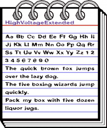 HighVoltageExtended Regular animated font preview