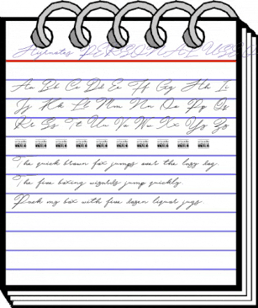 Hijrnotes PERSONAL USE ONLY Regular animated font preview