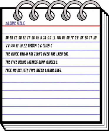 Hildane Italic animated font preview Hildane Italic animated font preview