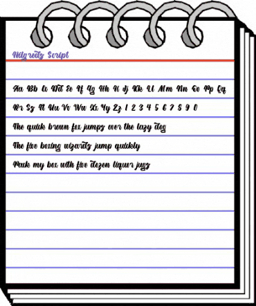 Hilgreds Script Regular animated font preview