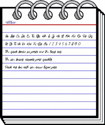 Hillbear Regular animated font preview