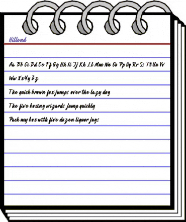 Hillend Hillend animated font preview