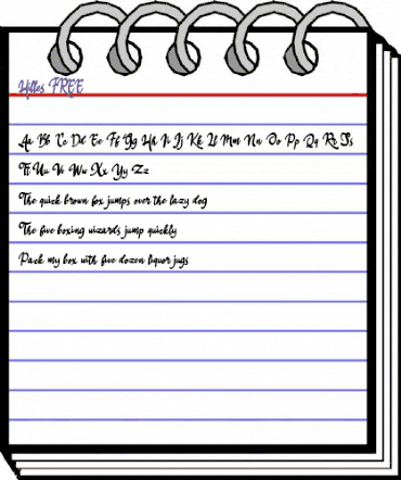 Hilles FREE Regular animated font preview Hilles FREE Regular animated font preview