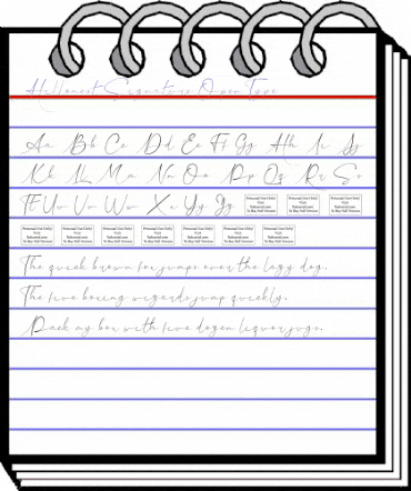 Hillonest Signature Regular animated font preview