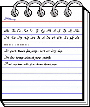 Hillway Regular animated font preview