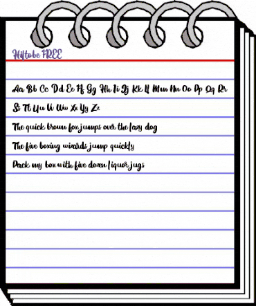 Hiltobe FREE Regular animated font preview