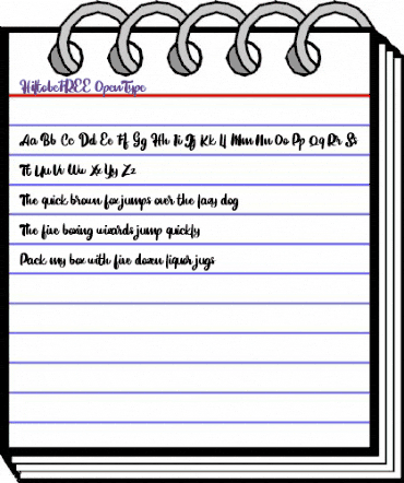 Hiltobe FREE Regular animated font preview