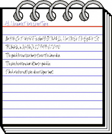 Hi Morgane Demo Regular animated font preview