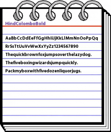 Hind Colombo Bold animated font preview