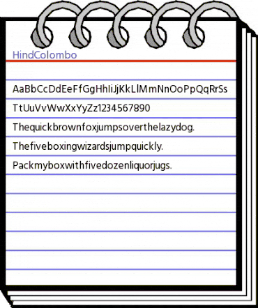 Hind Colombo Regular animated font preview
