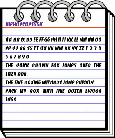 HipHopCapsSSK Regular animated font preview