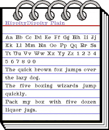 HippityDippity Plain animated font preview HippityDippity Plain animated font preview