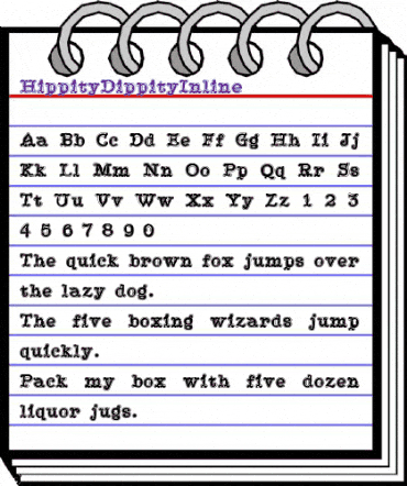 HippityDippityInline Regular animated font preview HippityDippityInline Regular animated font preview