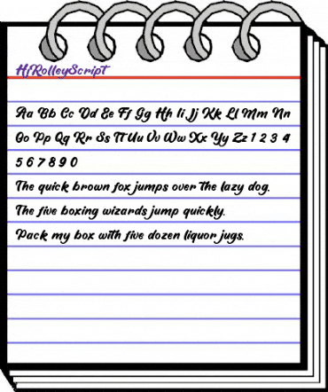 HiRolley Script Regular animated font preview