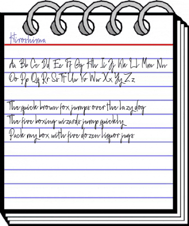 Hiroshima Regular animated font preview