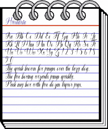 Hirradista Regular animated font preview